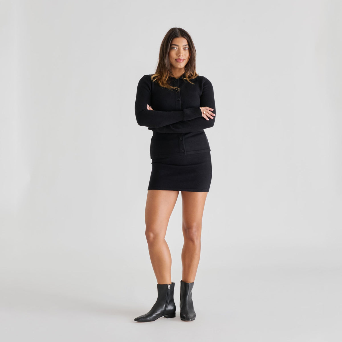 Dolce Vita SHOES Tarine Black Leather Booties