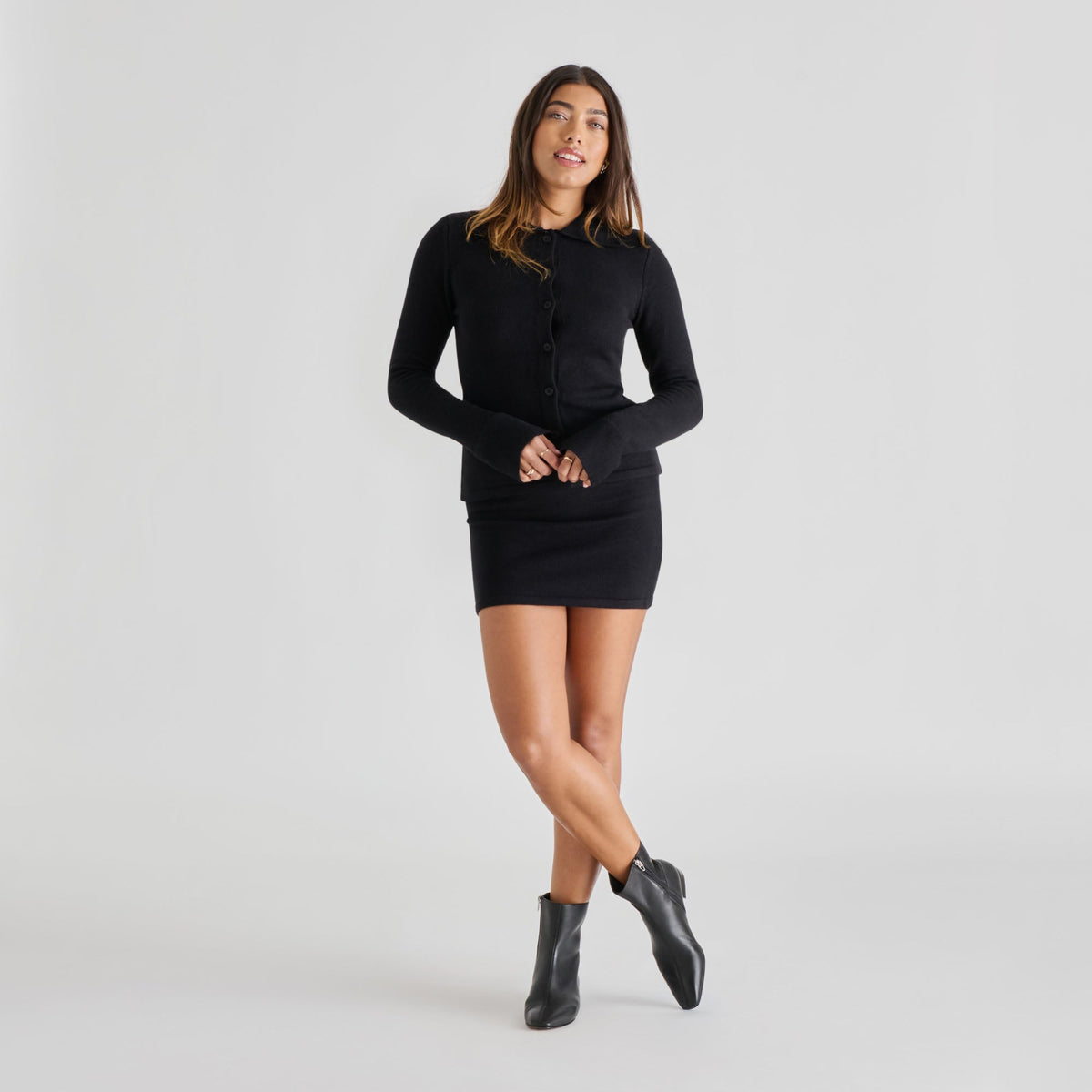 Dolce Vita SHOES Tarine Black Leather Booties