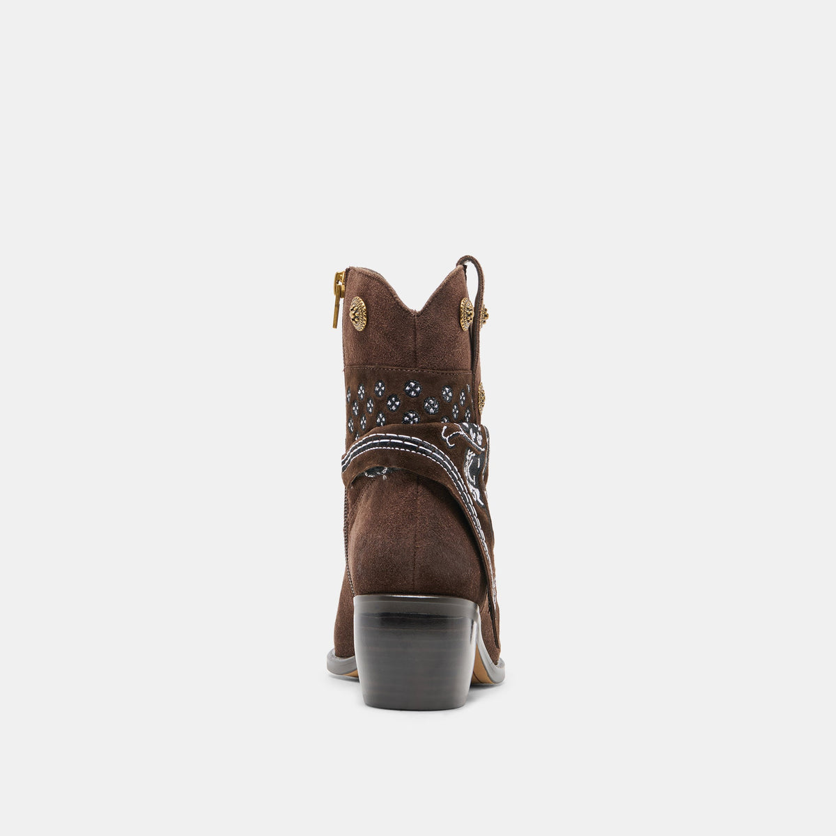 Dolce Vita SHOES MEKALA Dk Brown Suede Pointed-Toe Ankle Western Boots