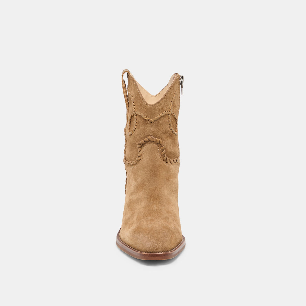 Dolce Vita SHOES RUDO Lt Brown Suede Western Pointed-Toe Ankle Boots