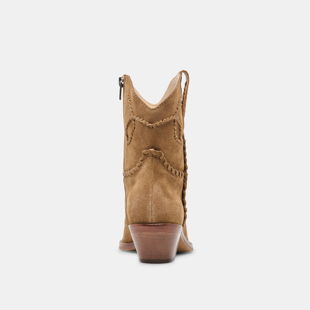 Dolce Vita SHOES RUDO Lt Brown Suede Western Pointed-Toe Ankle Boots