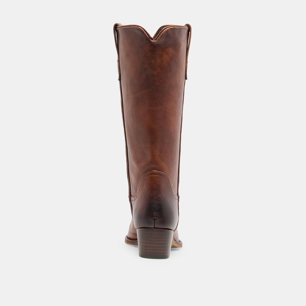 Dolce Vita SHOES VIGLA Chestnut Leather Pointed-Toe Western Boots