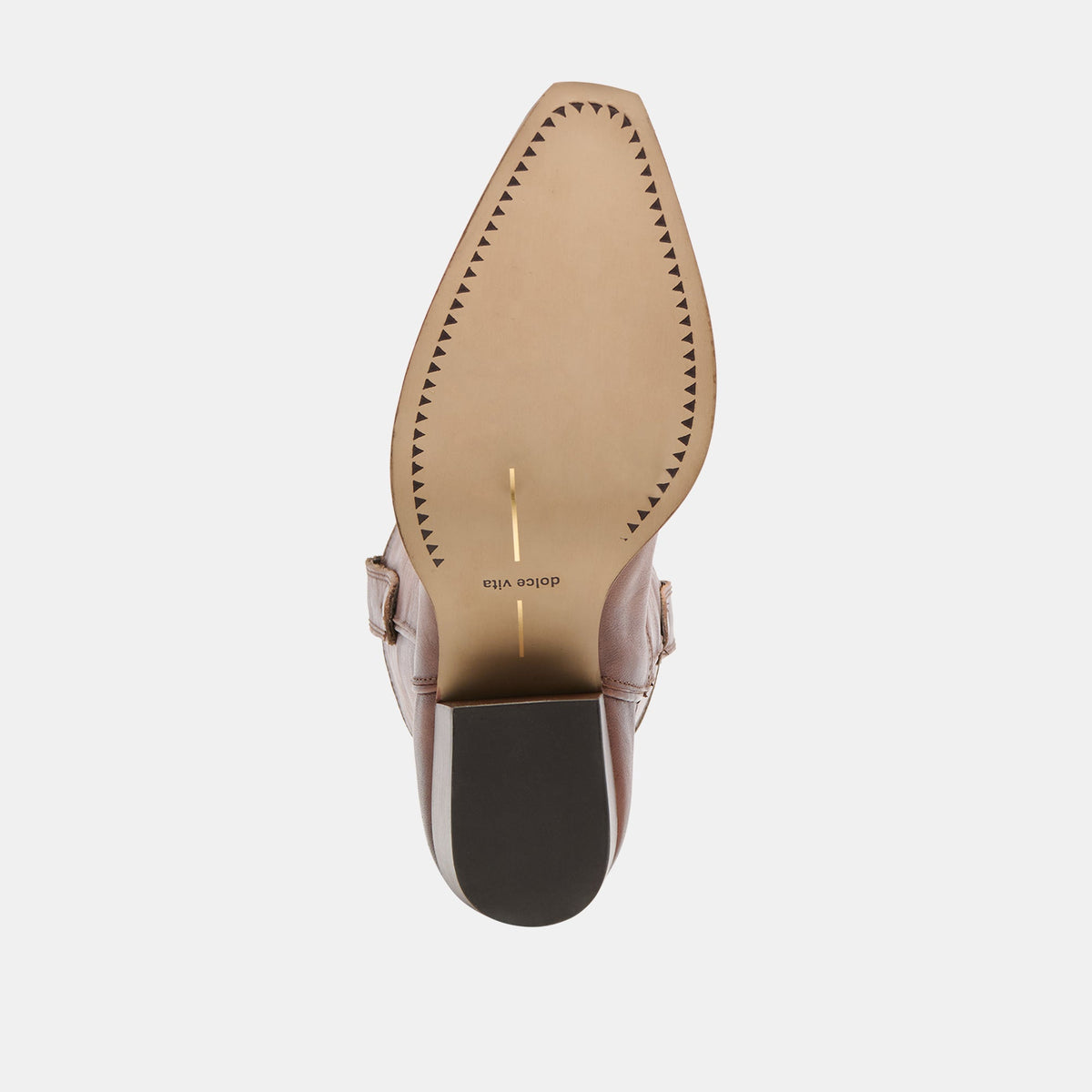 Dolce Vita SHOES VIGLA Chestnut Leather Pointed-Toe Western Boots