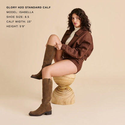 Dolce Vita SHOES Glory H2O Waterproof Olive Suede Boots