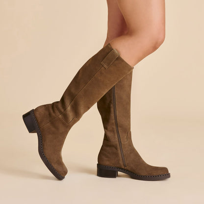 Dolce Vita SHOES Glory H2O Waterproof Olive Suede Boots