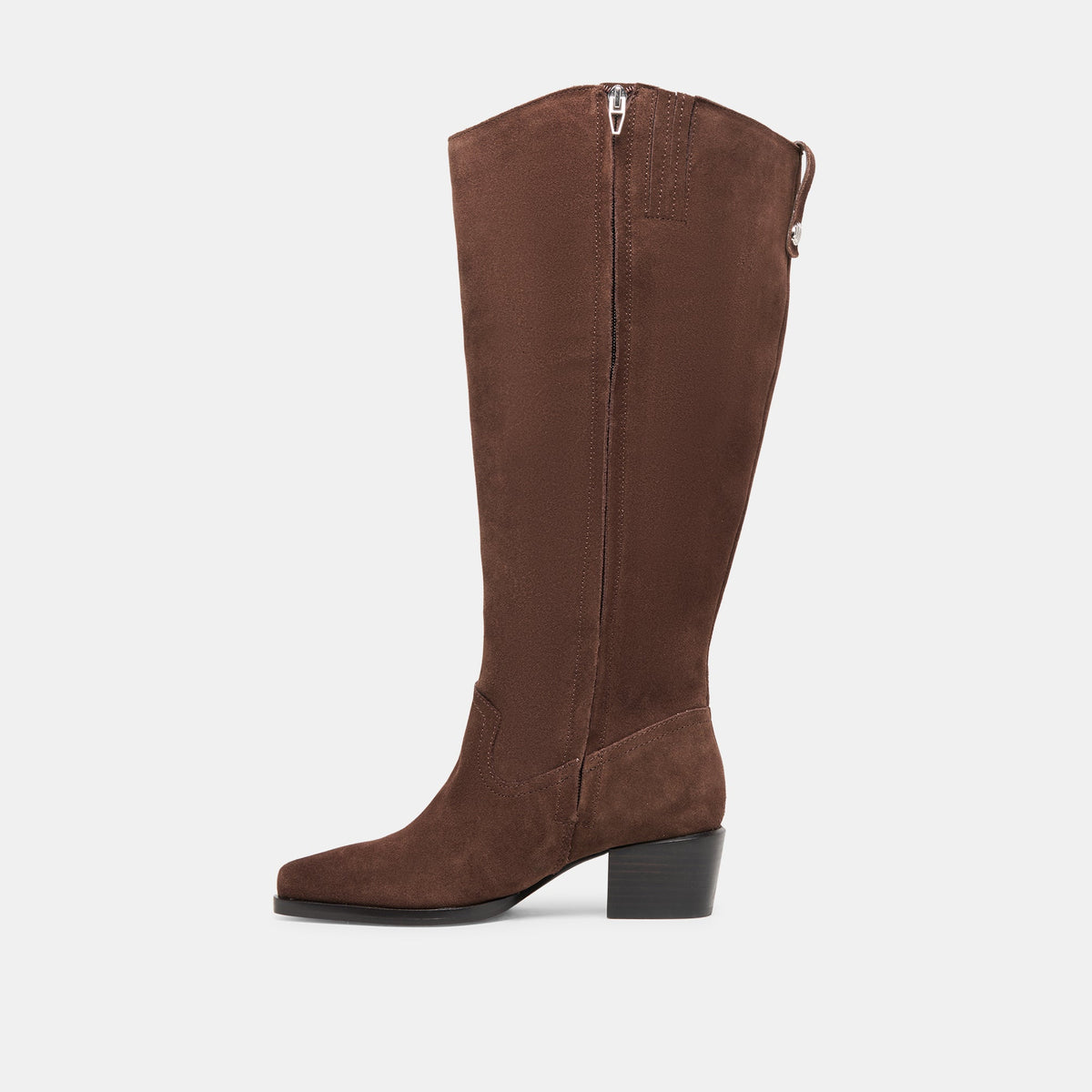 Dolce Vita SHOES Virona H2O Waterproof Dk Brown Suede Extra Wide Calf Boots