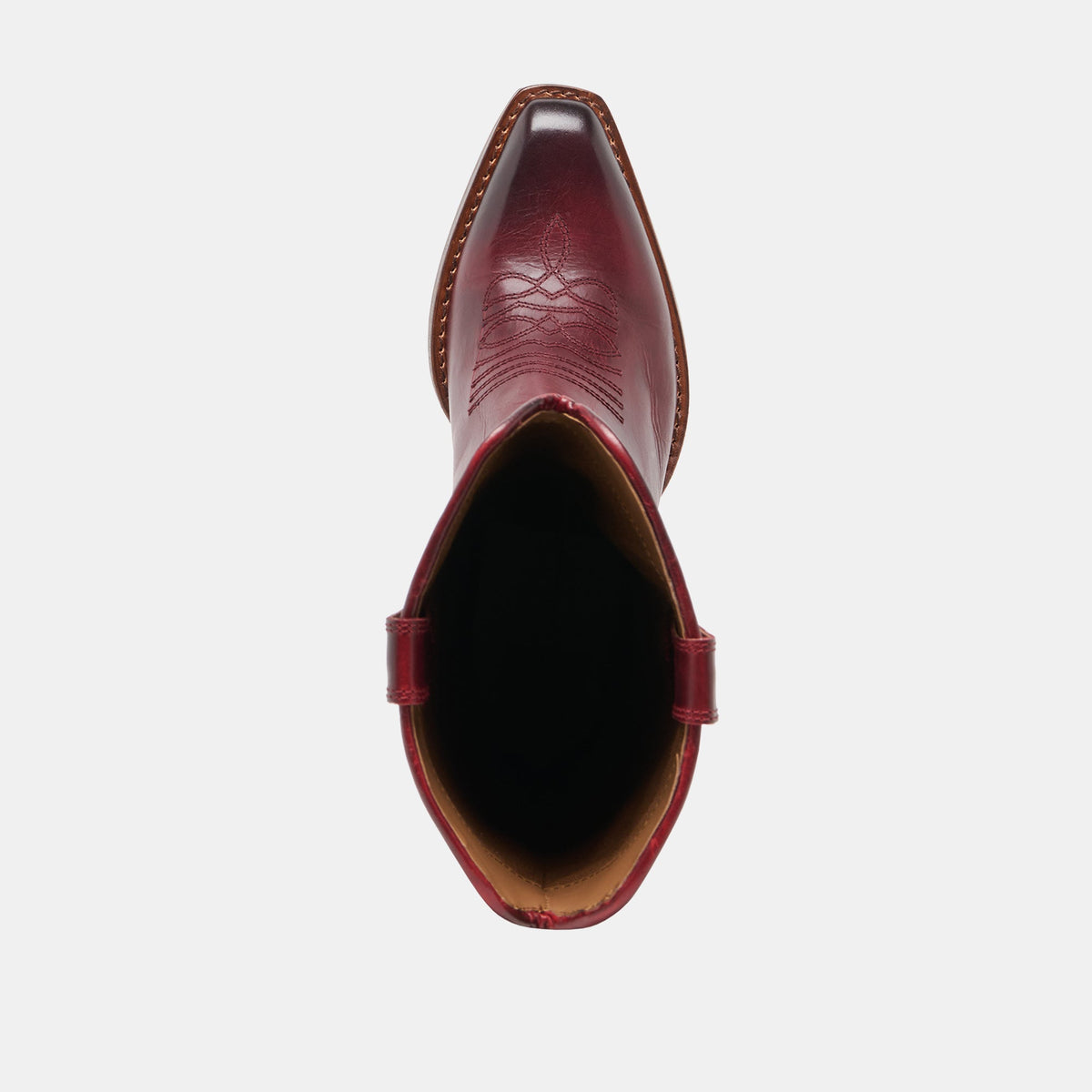 Dolce Vita SHOES VIGLA Garnet Leather Pointed-Toe Western Boots