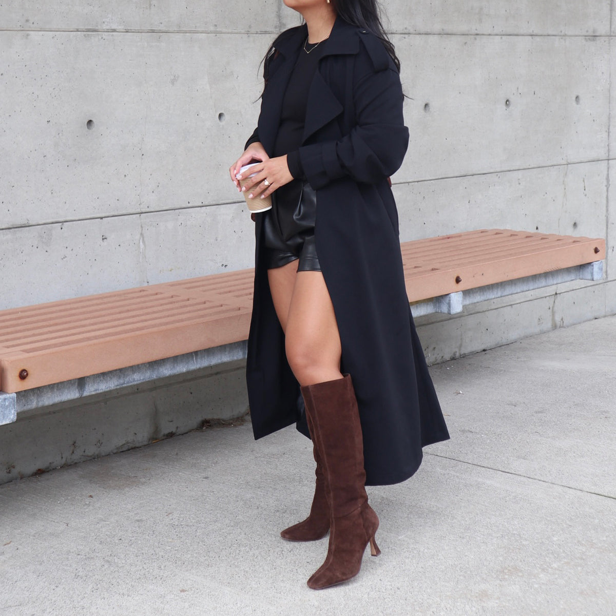 Dolce Vita SHOES GYRA WIDE CALF BOOTS DK BROWN SUEDE
 – Dolce Vita