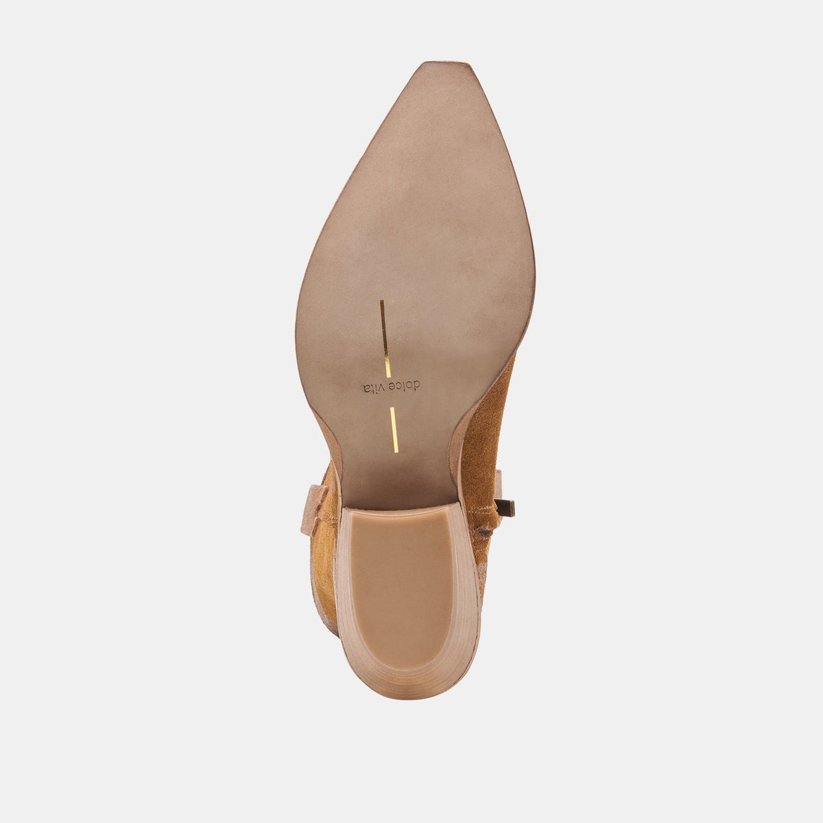Dolce Vita SHOES BRANDO Tan Suede Embroidered Pointed-Toe Western Boots