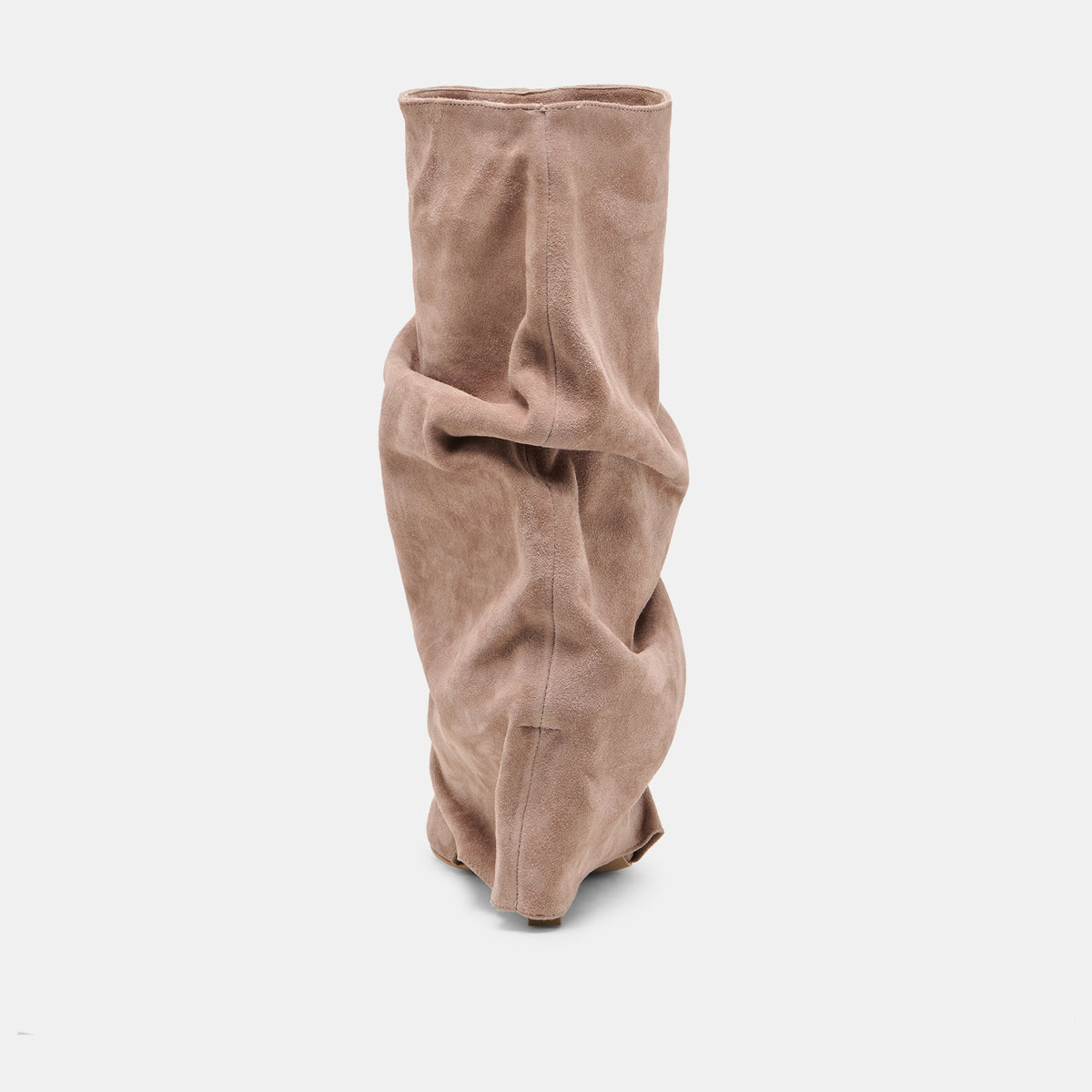Dolce Vita SHOES CLYFF Taupe Suede Slouch Foldover Open-Toe Boots