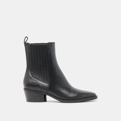 Dolce Vita SHOES Faint H2O Waterproof Black Leather Booties