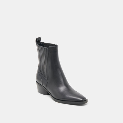Dolce Vita SHOES Faint H2O Waterproof Black Leather Booties