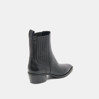 Dolce Vita SHOES Faint H2O Waterproof Black Leather Booties