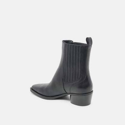 Dolce Vita SHOES Faint H2O Waterproof Black Leather Booties