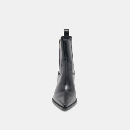 Dolce Vita SHOES Slim Black Leather Booties