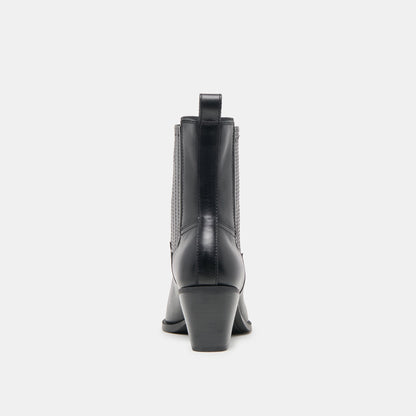 Dolce Vita SHOES Slim Black Leather Booties