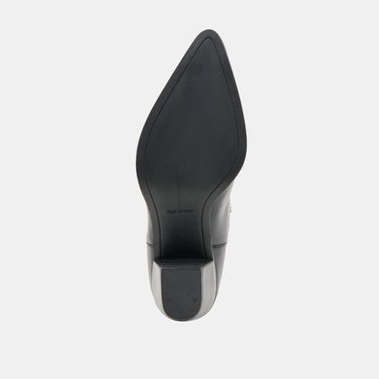Dolce Vita SHOES Slim Black Leather Booties