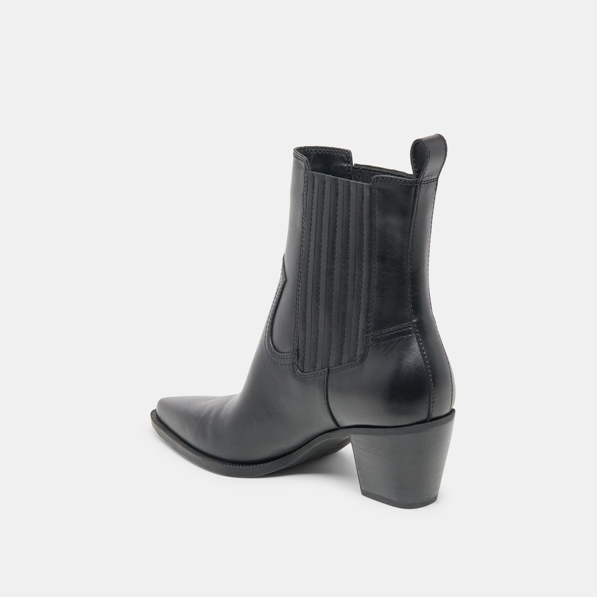 Dolce Vita SHOES Slim Black Leather Booties