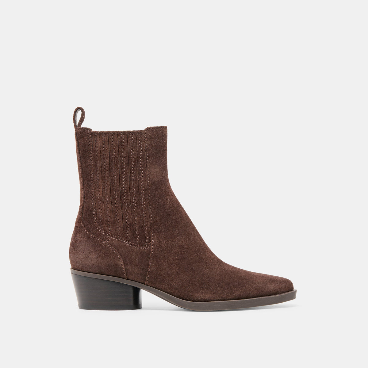 Dolce Vita SHOES Faint H2O Waterproof Dk Brown Suede Booties