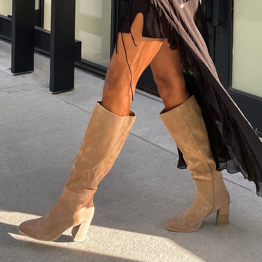 Dolce Vita SHOES FYNN Boots Truffle Suede | Knee-High Truffle Suede Boots
 – Dolce Vita