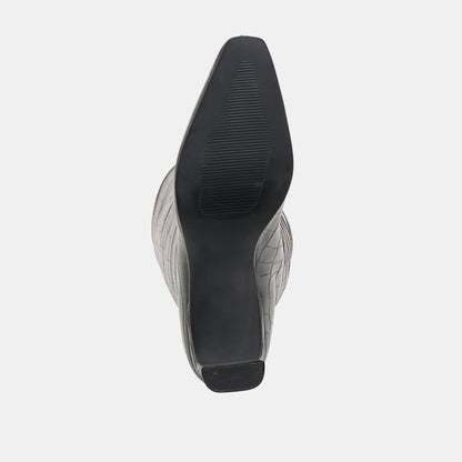 Dolce Vita SHOES Trixi Noir Croco Embossed Leather Boots