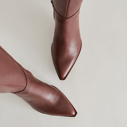 Dolce Vita SHOES Auggie Wide Calf Boots | Chocolate Leather Boots by Dolce Vita