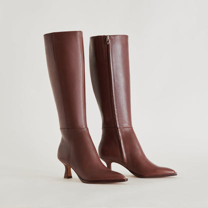 Dolce Vita SHOES Auggie Extra Wide Calf Chocolate Boots | Leather Wide Calf Boots
 – Dolce Vita