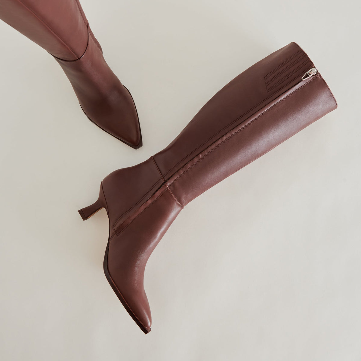 Dolce Vita SHOES Auggie Extra Wide Calf Chocolate Boots | Leather Wide Calf Boots
 – Dolce Vita
