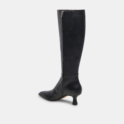 Dolce Vita SHOES Auggie Wide Calf Boots | Black Leather Boots by Dolce Vita