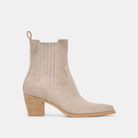 Dolce Vita SHOES Slim Taupe Suede Booties