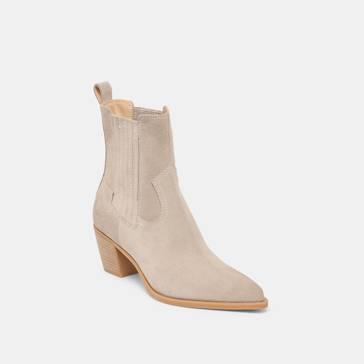 Dolce Vita SHOES Slim Taupe Suede Booties