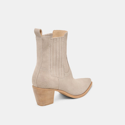 Dolce Vita SHOES Slim Taupe Suede Booties