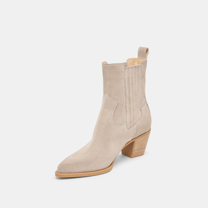 Dolce Vita SHOES Slim Taupe Suede Booties