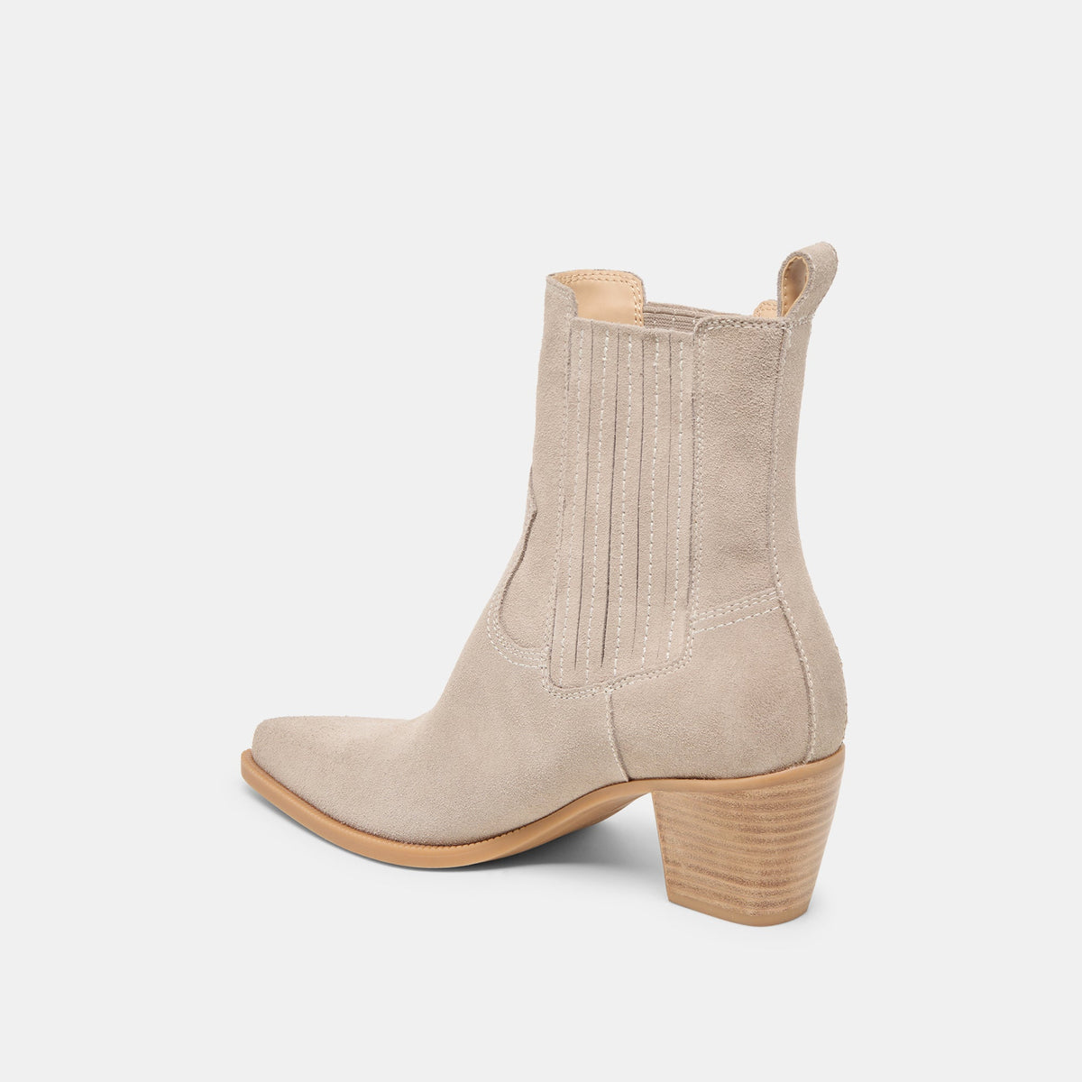 Dolce Vita SHOES Slim Taupe Suede Booties