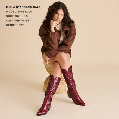 Dolce Vita SHOES Mirla Oxblood Leather Boots
