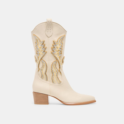 Dolce Vita SHOES Vila Ivory Leather Boots