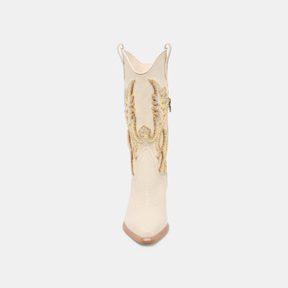 Dolce Vita SHOES Vila Ivory Leather Boots