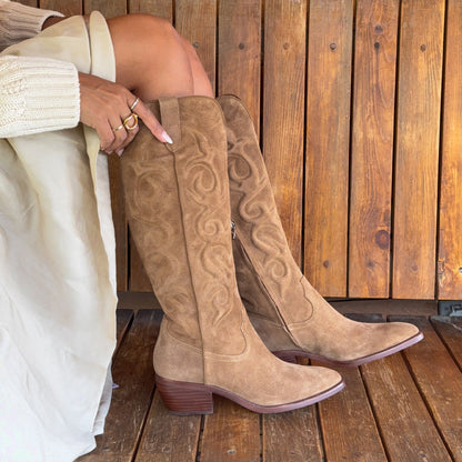 Dolce Vita SHOES Mirla Lt Brown Suede Boots