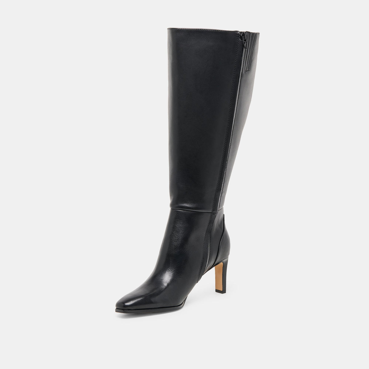 Dolce Vita SHOES Emmi Black Leather Extra Wide Calf Boots