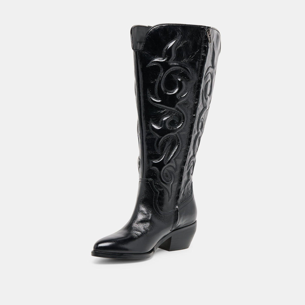 Dolce Vita SHOES Mirla Black Leather Extra Wide Calf Boots