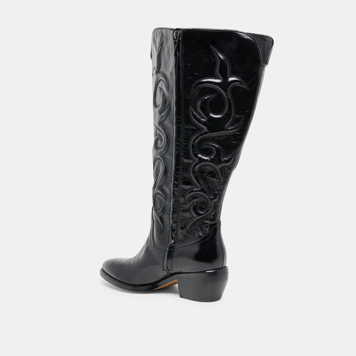 Dolce Vita SHOES Mirla Black Leather Extra Wide Calf Boots