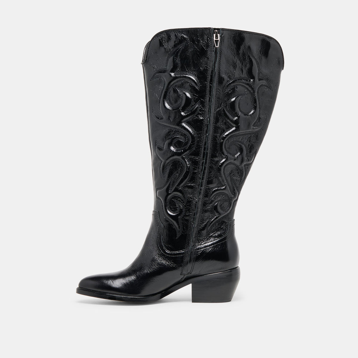 Dolce Vita SHOES Mirla Black Leather Extra Wide Calf Boots