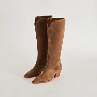 Dolce Vita SHOES Raj Boots in Brown Suede | Women's Brown Suede Knee-High Boots
 – Dolce Vita