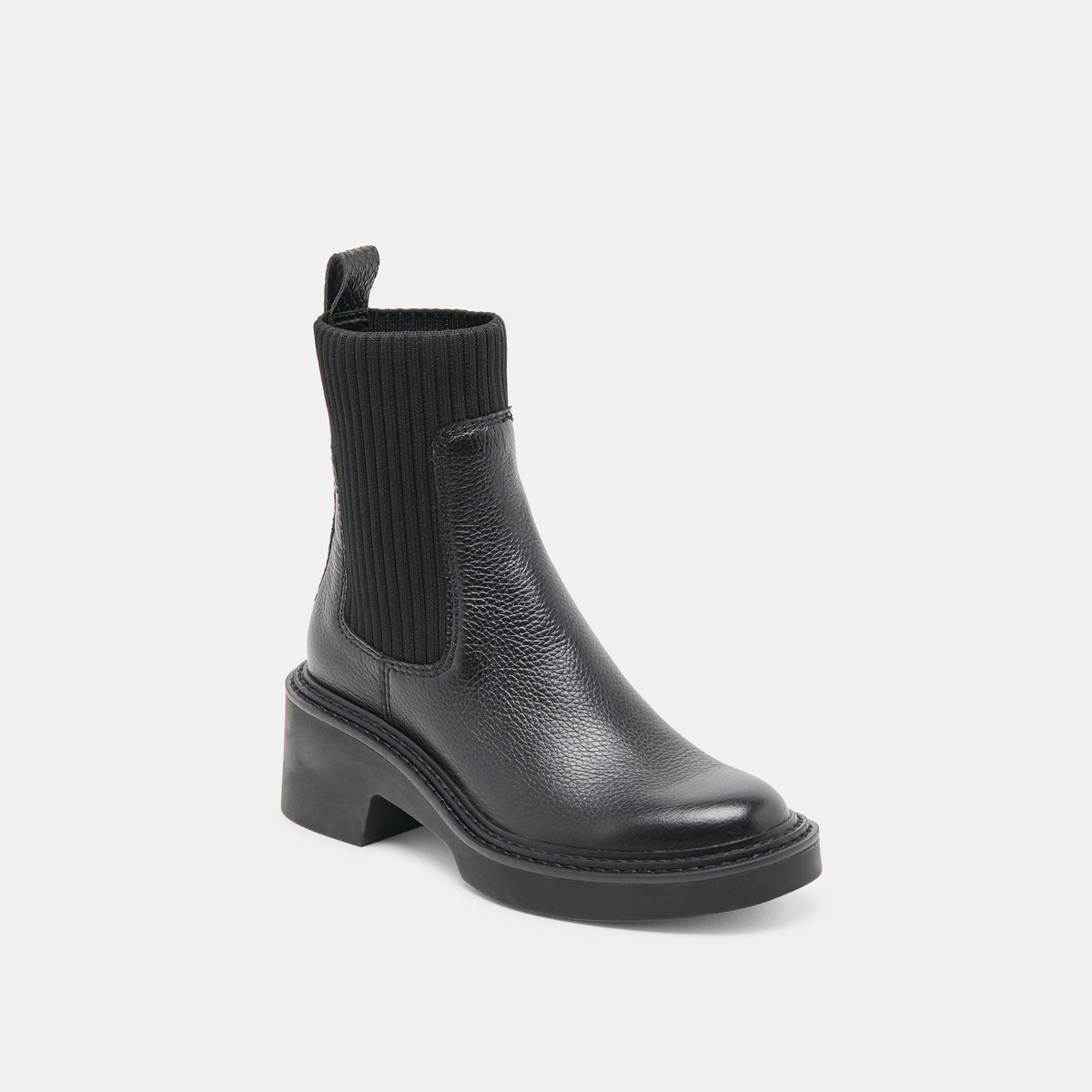 Dolce Vita SHOES Hilora H2O Waterproof Black Leather Boots