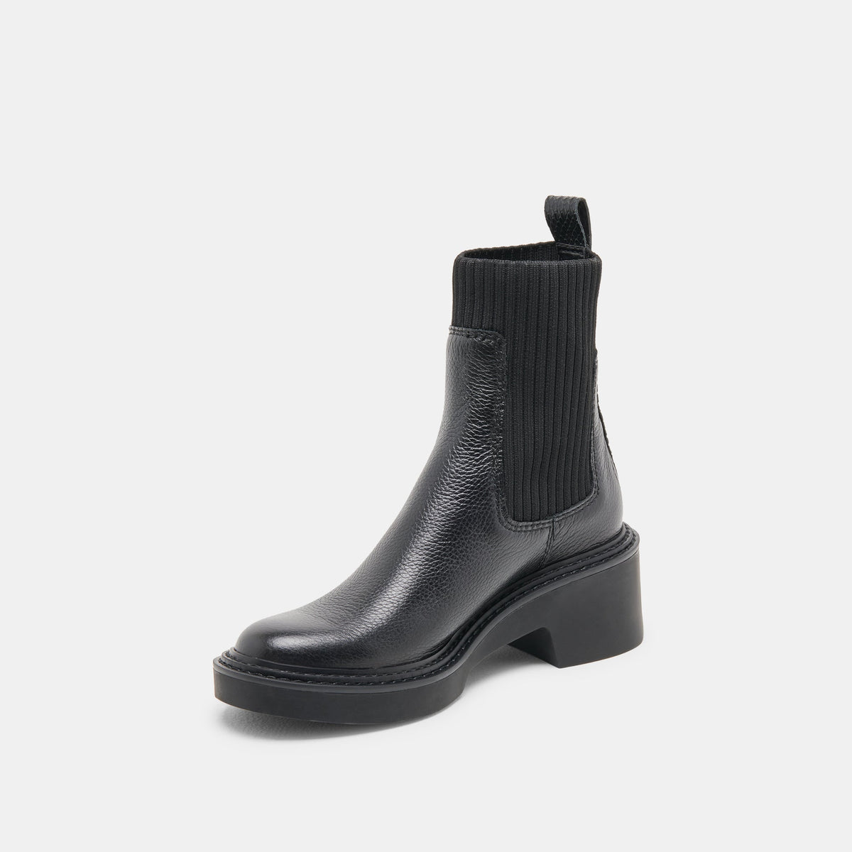 Dolce Vita SHOES Hilora H2O Waterproof Black Leather Boots