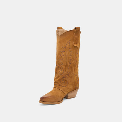 Dolce Vita SHOES Sammy Chestnut Suede Boots