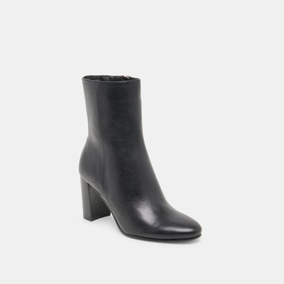 Dolce Vita SHOES Suzy Wide Black Leather Booties