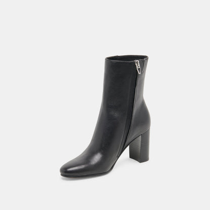 Dolce Vita SHOES Suzy Wide Black Leather Booties