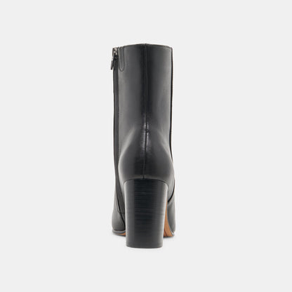 Dolce Vita SHOES Suzy Wide Black Leather Booties