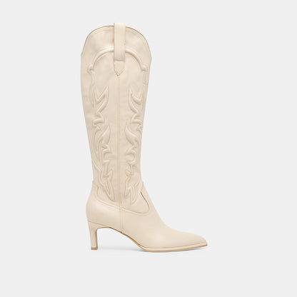 Dolce Vita SHOES Alisa Creme Leather Boots